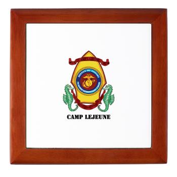 CL - M01 - 03 - Marine Corps Base Camp Lejeune with Text - Keepsake Box